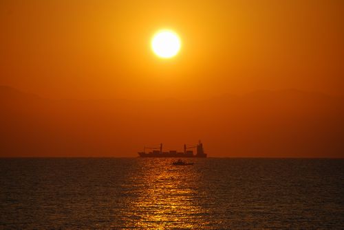 久能海岸　日の出