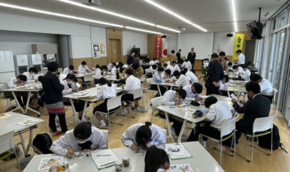 静岡市内の中学生の会社見学