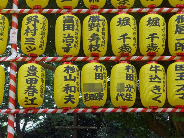 靖国神社みたまさい　献灯