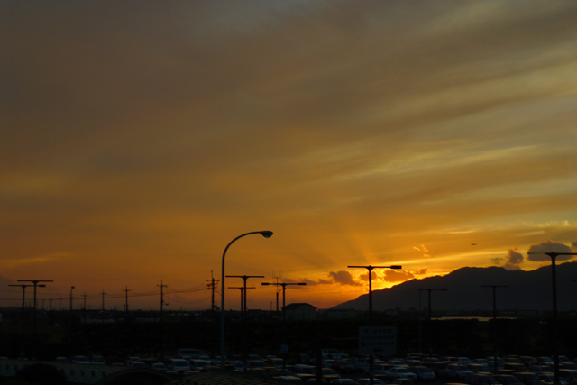 感動的な夕焼け