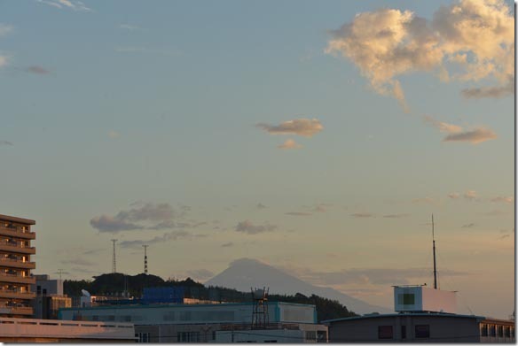 富士山と笠雲