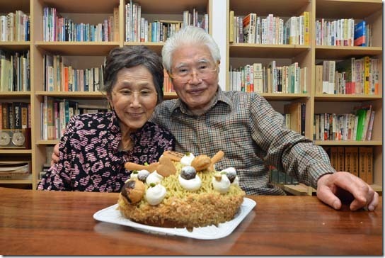 ケーキを前にしてのツーショット(^^)