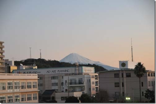 自宅から見えた富士山