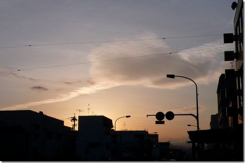 静岡市内の夕焼け