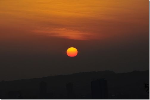 太陽がグラデーション