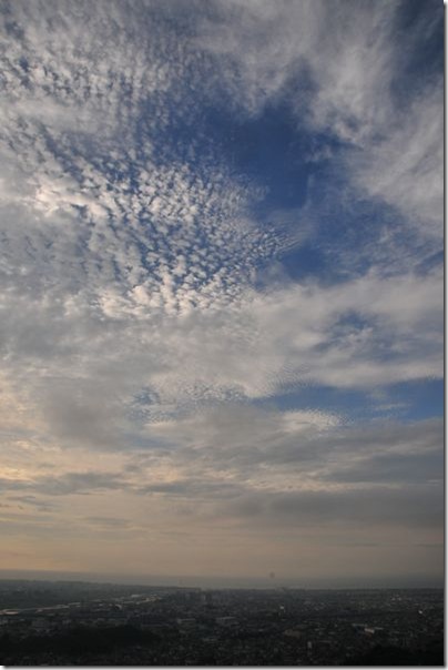 北側に見えた青空