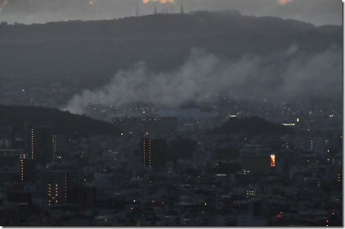 静岡市内の火事