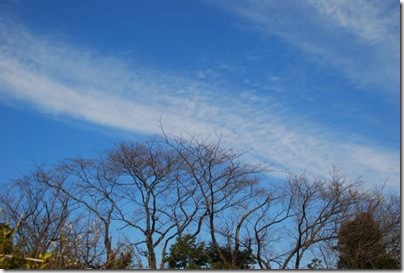 1月のある晴れた空模様