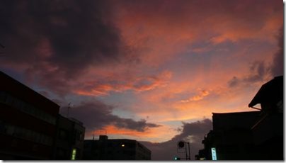 静岡市内の夕焼け